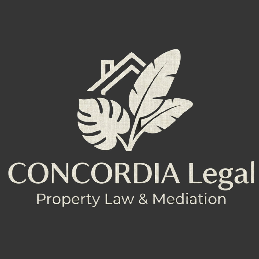 Logo de Concordia Legal, abogados de propiedad y mediación en Playa del Carmen.